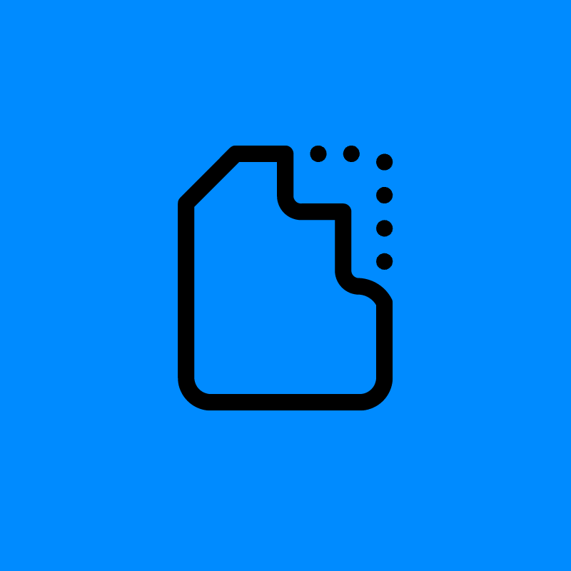 Icon, File, Fragment, blue bg